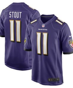 Jordan Stout Baltimore Ravens Nike Player Game Jersey - Purple