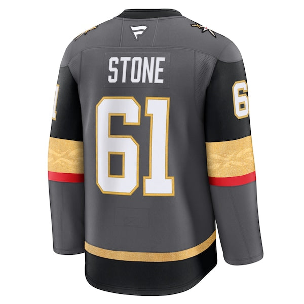 Mark Stone Vegas Golden Knights Alternate Premium Jersey - Gray/White/Gold - Image 4