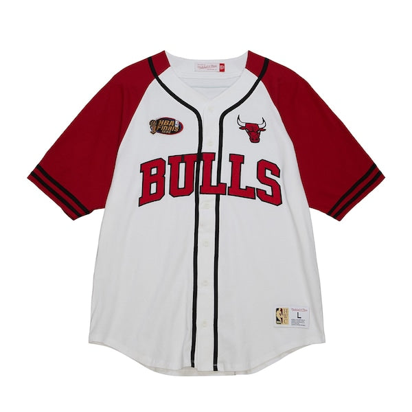 Chicago Bulls Practice Day Baseball Jersey - White - Image 3