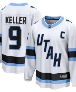 Alternative view of Clayton Keller Utah Mammoth  Away Breakaway Player Jersey - White/Black