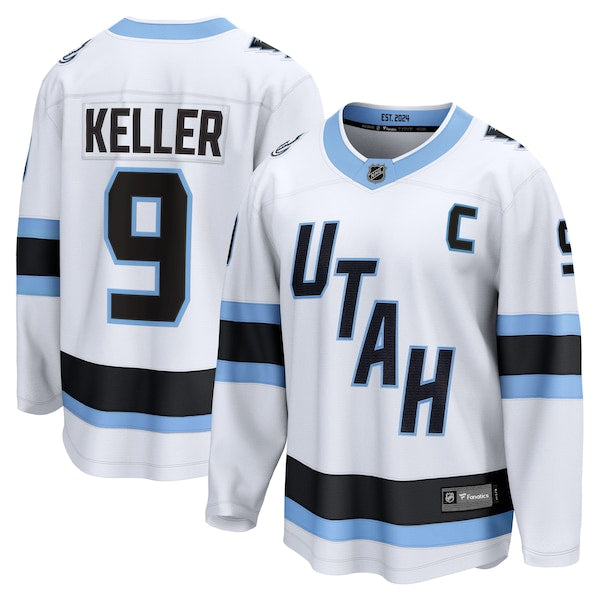 Clayton Keller Utah Mammoth Away Breakaway Player Jersey - White/Black - Image 2