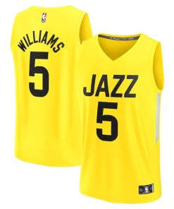 Cody Williams Utah Jazz  Youth 2024 NBA Draft Fast Break Player Jersey - Icon Edition - Yellow