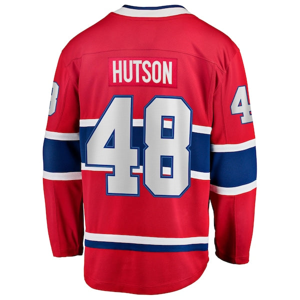 Lane Hutson Montreal Canadiens Home Breakaway Jersey - Red - Image 3