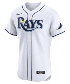 Alternative view of Yandy Diaz Tampa Bay Rays Nike Home Elite Player Jersey - White