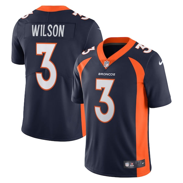 Russell Wilson Denver Broncos Nike Alternate Vapor Limited Jersey - Navy/Orange - Image 2