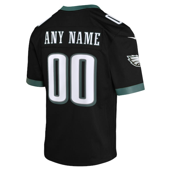 Philadelphia Eagles Nike Youth Alternate Custom Game Jersey - Black - Image 3