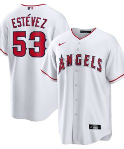 Carlos Est¨¦vez Los Angeles Angels Nike Home  Replica Player Jersey - White