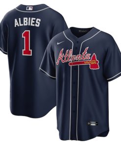 Ozzie Albies Atlanta Braves Nike Alternate Replica Player Name Jersey - Navy/Red/White