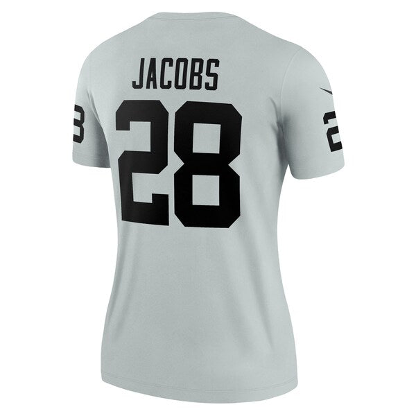 Josh Jacobs Las Vegas Raiders Nike Women's Inverted Legend Jersey - Silver - Image 3