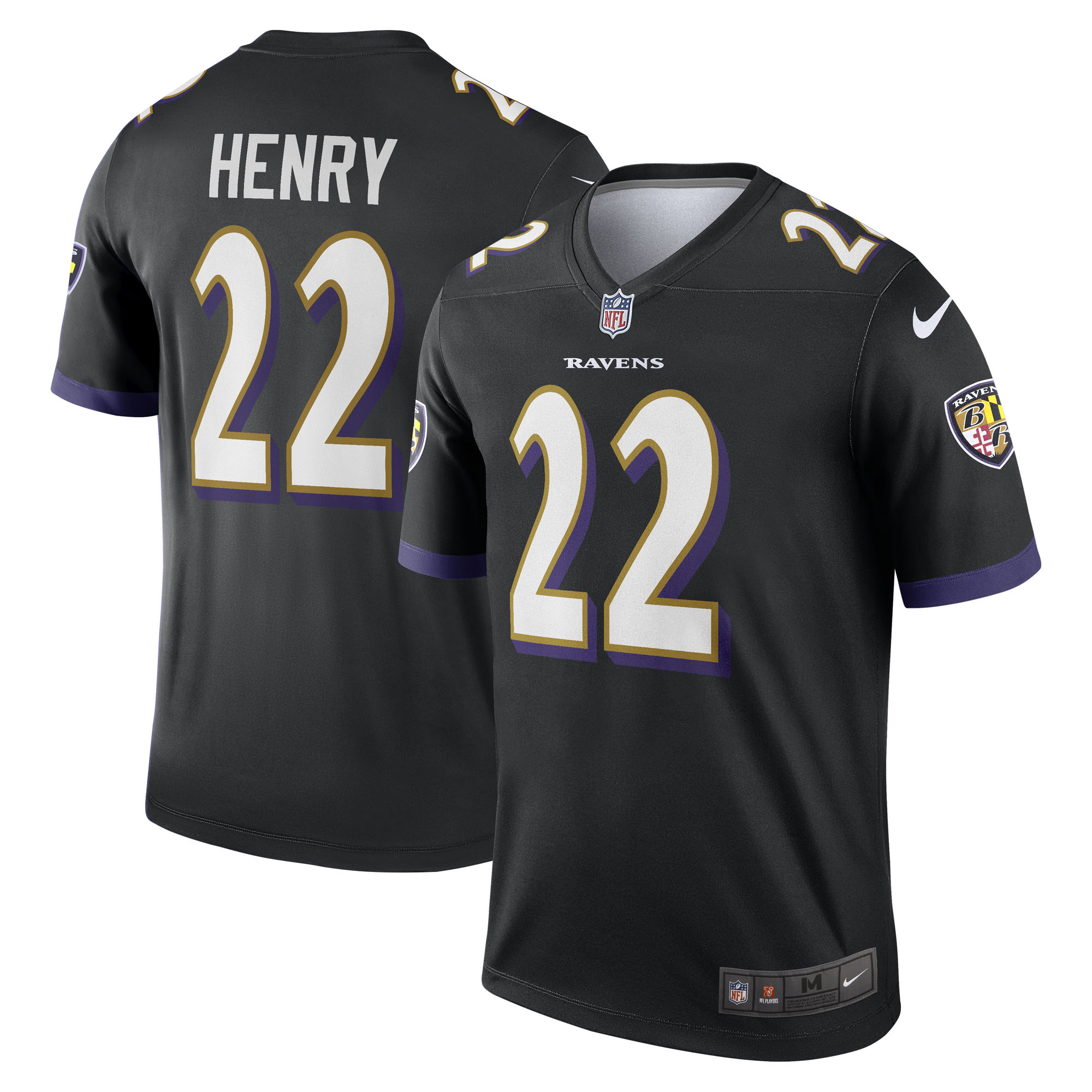 Derrick Henry Baltimore Ravens Nike Alternate Legend Jersey - Purple/Black - Image 5