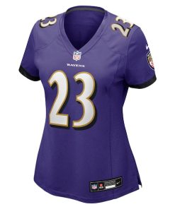 Alternative view of Jaire Alexander Baltimore Ravens Nike Women's Team Game Jersey -  Purple