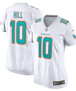 Alternative view of Tyreek Hill Miami Dolphins Nike Women's Player Jersey - White/Aqua