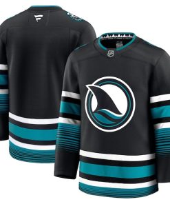 San Jose Sharks  Alternate Premium Jersey - Black/Teal