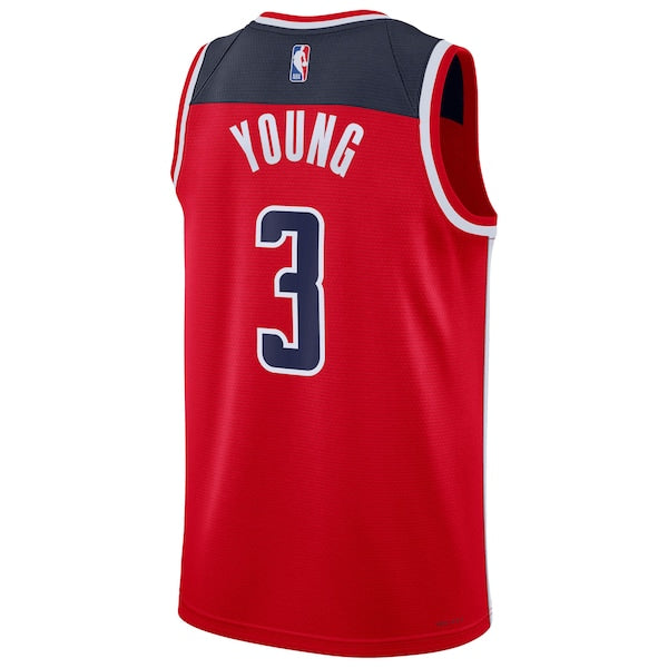 Trae Young Washington Wizards Nike Unisex Swingman Jersey - Icon Edition - Red - Image 3