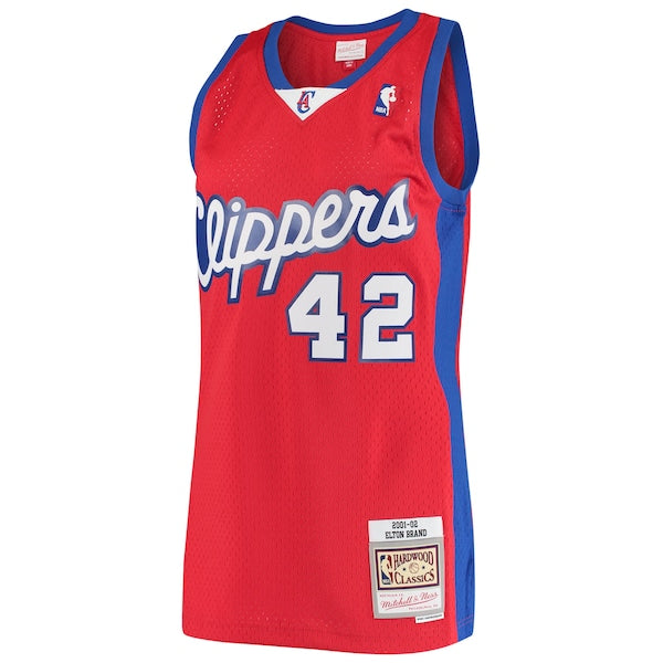 Elton Brand LA Clippers Hardwood Classics Swingman Jersey - Red - Image 2