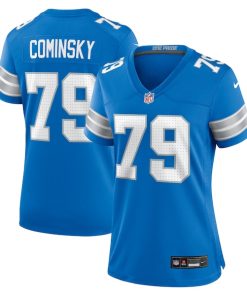 John Cominsky Detroit Lions Nike Women's Team Game Jersey -  Blue