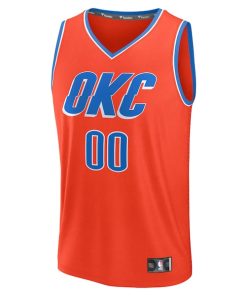 Alternative view of Oklahoma City Thunder  Fast Break Custom Jersey - Statement Edition - Orange
