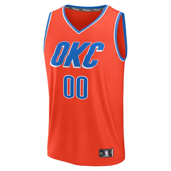 Oklahoma City Thunder Fast Break Custom Jersey - Statement Edition - Orange - Image 2