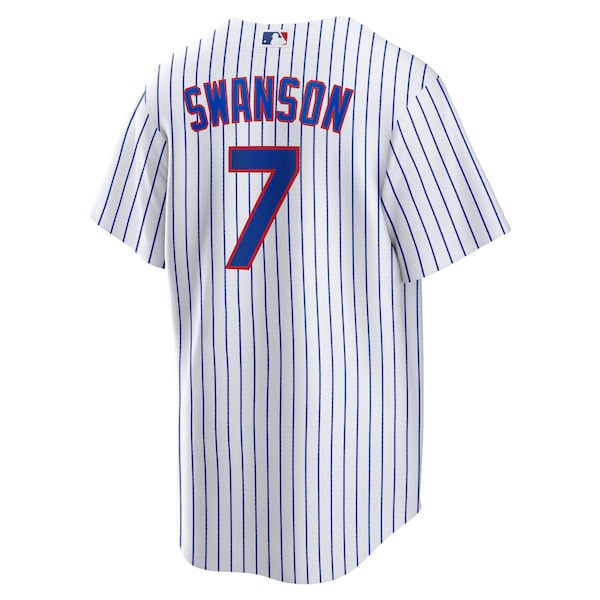 Dansby Swanson Chicago Cubs Nike Youth Alternate Replica Player Jersey - White - Image 3
