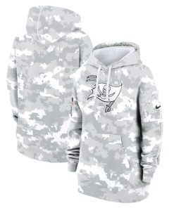 Tampa Bay Buccaneers Nike Women's 2024 Salute To Service Club Fleece Pullover Hoodie - Arctic Camo