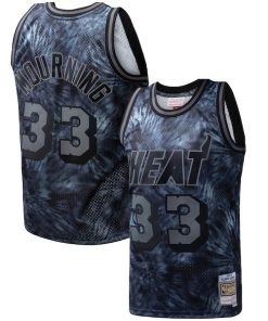 Alonzo Mourning Miami Heat Hardwood Classics 1996/97 Tie-Dye Swingman Jersey - Black