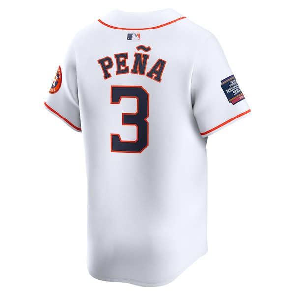 Jeremy Pe?a Houston Astros Nike 2024 MLB World Tour Mexico City Series Home Limited Player Jersey - White - Image 3