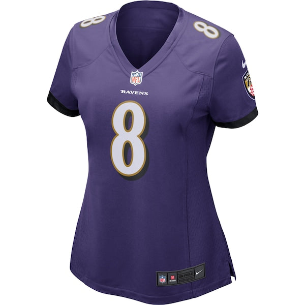 Lamar Jackson Baltimore Ravens Nike Women's Game Player Jersey - Purple/Black/White - Image 3