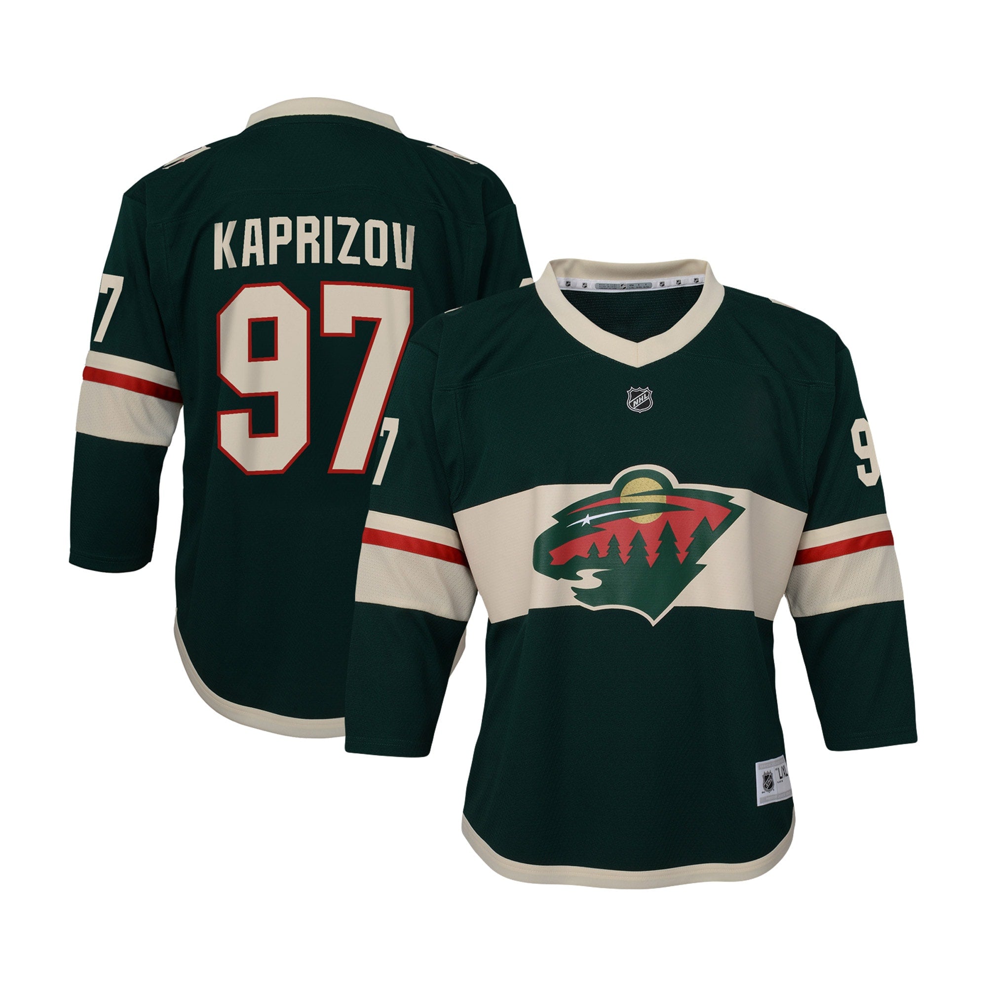 Kirill Kaprizov Minnesota Wild Youth 25th Anniversary Replica Player Jersey - White/Green - Image 4