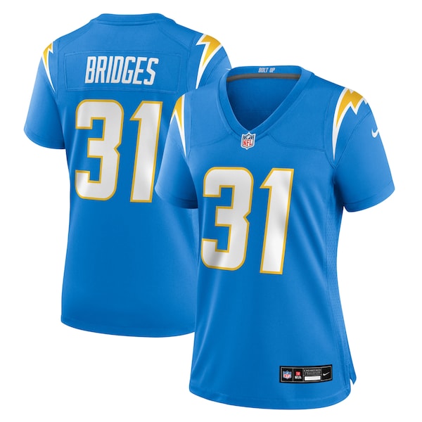 Trikweze Bridges Los Angeles Chargers Nike Women's Team Game Jersey - Powder Blue - Image 2