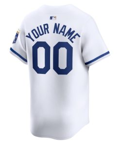 Alternative view of Kansas City Royals Nike Home Limited Custom Jersey - White