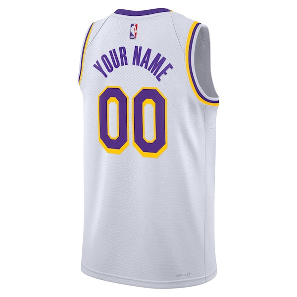 Los Angeles Lakers Nike Unisex Swingman Custom Jersey White - Association Edition - Image 3