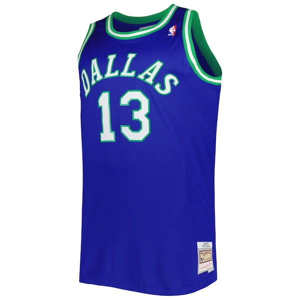 Steve Nash Dallas Mavericks Big & Tall Hardwood Classics 1998/99 Swingman Jersey - Blue - Image 2