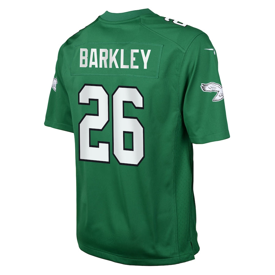 Saquon Barkley Philadelphia Eagles Nike Youth Alternate Game Jersey - Kelly Green - Image 4