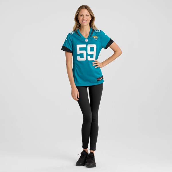 Myles Cole Jacksonville Jaguars Nike Women's Game Jersey - Teal - Image 4