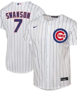 Dansby Swanson Chicago Cubs Nike Youth Home Replica Player Jersey - White