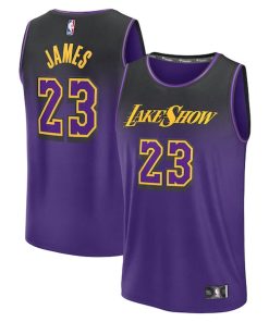LeBron James Los Angeles Lakers  Youth 2024/25 Fast Break Player Jersey - City Edition - Purple