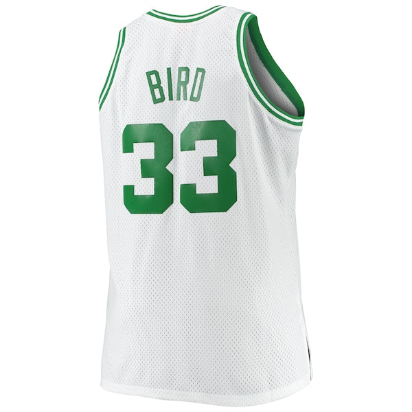 Larry Bird Boston Celtics Big & Tall 1985/86 Hardwood Classics Swingman Jersey - White - Image 3
