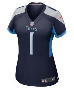 Alternative view of Number 1 Mom Tennessee Titans Nike Women's Game Jersey - Navy