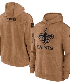New Orleans Saints Men's Nike Brown 2023 Salute To Service Club Pullover Hoodie