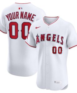 Los Angeles Angels Nike Home Elite Custom Jersey - White