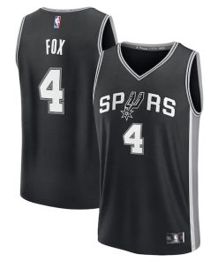 De'Aaron Fox San Antonio Spurs  Youth Fast Break Replica Player Jersey - Icon Edition - Black
