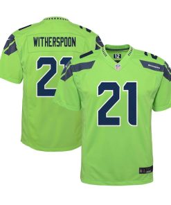Alternative view of Devon Witherspoon Seattle Seahawks Nike Youth Alternate Player Game Jersey - Neon Green