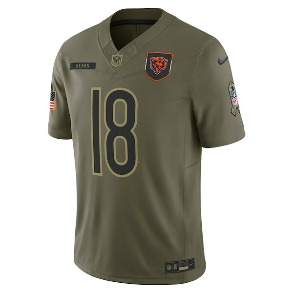 Caleb Williams Chicago Bears Nike 2025 Salute to Service Limited Jersey - Olive - Image 2