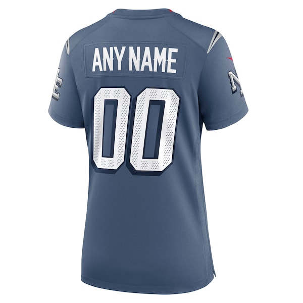 New England Patriots Nike Women's 2025 Rivalries Collection Custom Game Jersey - Storm Blue/Red/Navy - Image 4