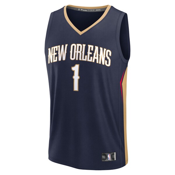 Zion Williamson New Orleans Pelicans Youth Fast Break Replica Player Jersey - Icon Edition - Navy - Image 2