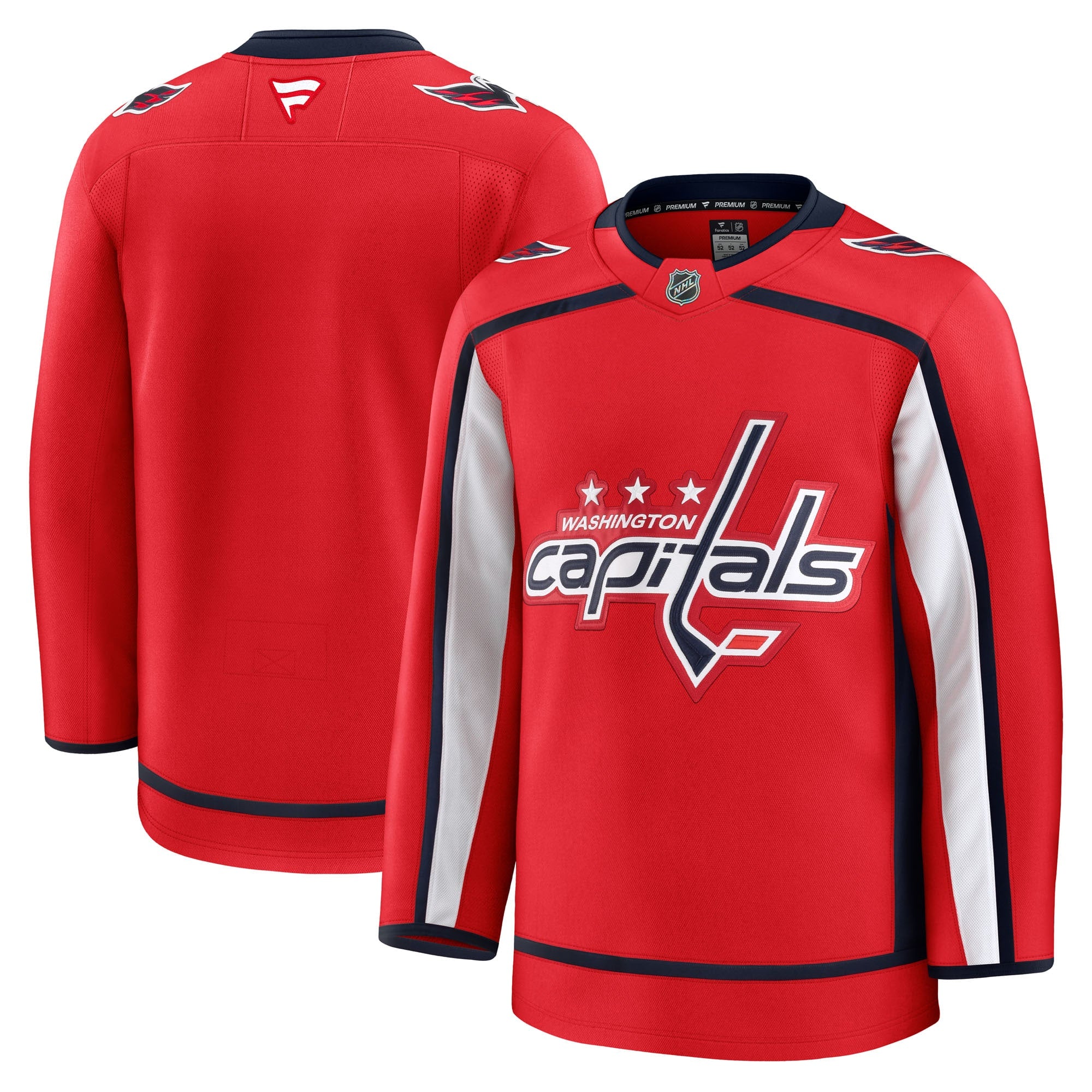 Washington Capitals Alternate 50th Anniversary Premium Jersey - Black/Red/White - Image 7
