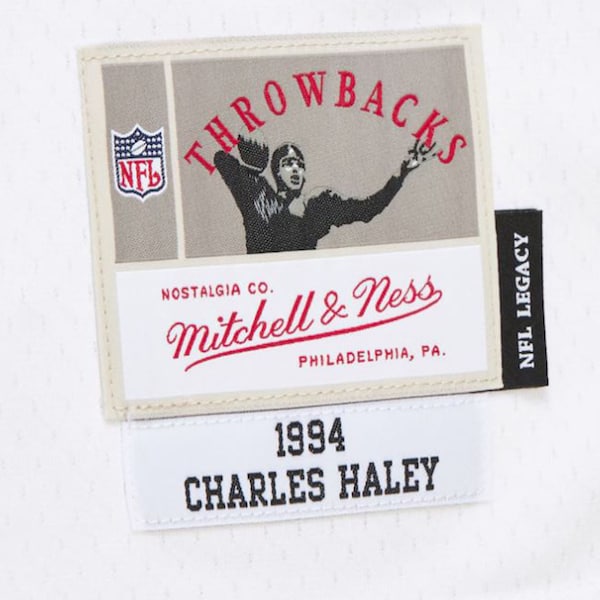 Charles Haley Dallas Cowboys 1994 Alternate Legacy Replica Jersey - White - Image 3