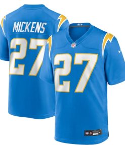 R.J. Mickens Los Angeles Chargers Nike Team Game Jersey -  Powder Blue