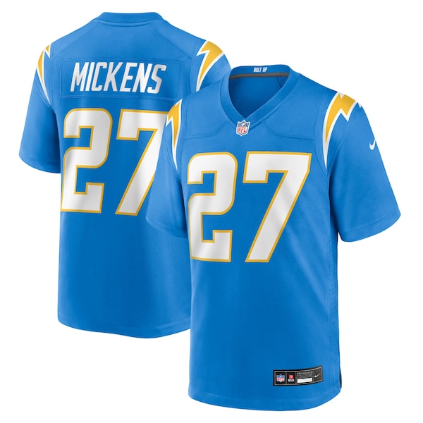 R.J. Mickens Los Angeles Chargers Nike Team Game Jersey - Powder Blue