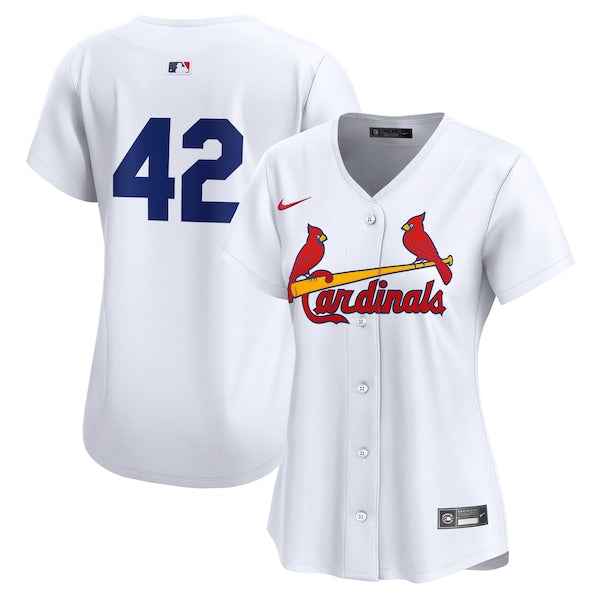 St. Louis Cardinals Nike Women's 2024 Jackie Robinson Day Home Limited Jersey?ยจC White